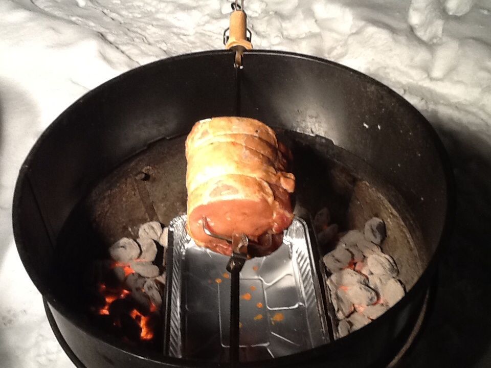 rotisserie pork loin weber