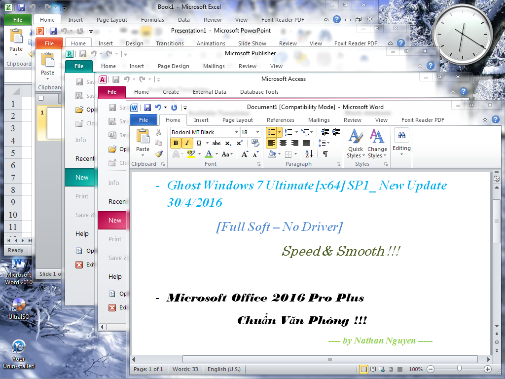 Ghost Windows 7 SP1 64 bit Version 2 (Full Soft + No Driver) Ghost Windows 7 SP1 64 bit Version 2 (Full Soft + No Driver)