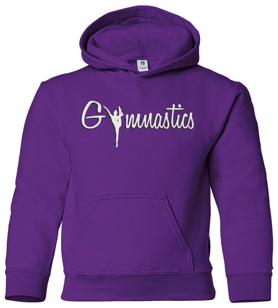 Gymnastics Youth Hoodie Sweatshirt Gymnast Tumbling Pride Sports Team Gift - Picture 7 of 10