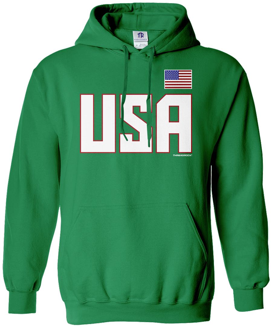 Sudadera con capucha para hombre Threadrock del equipo nacional de EE. UU. deportes - Imagen 4 de 8
