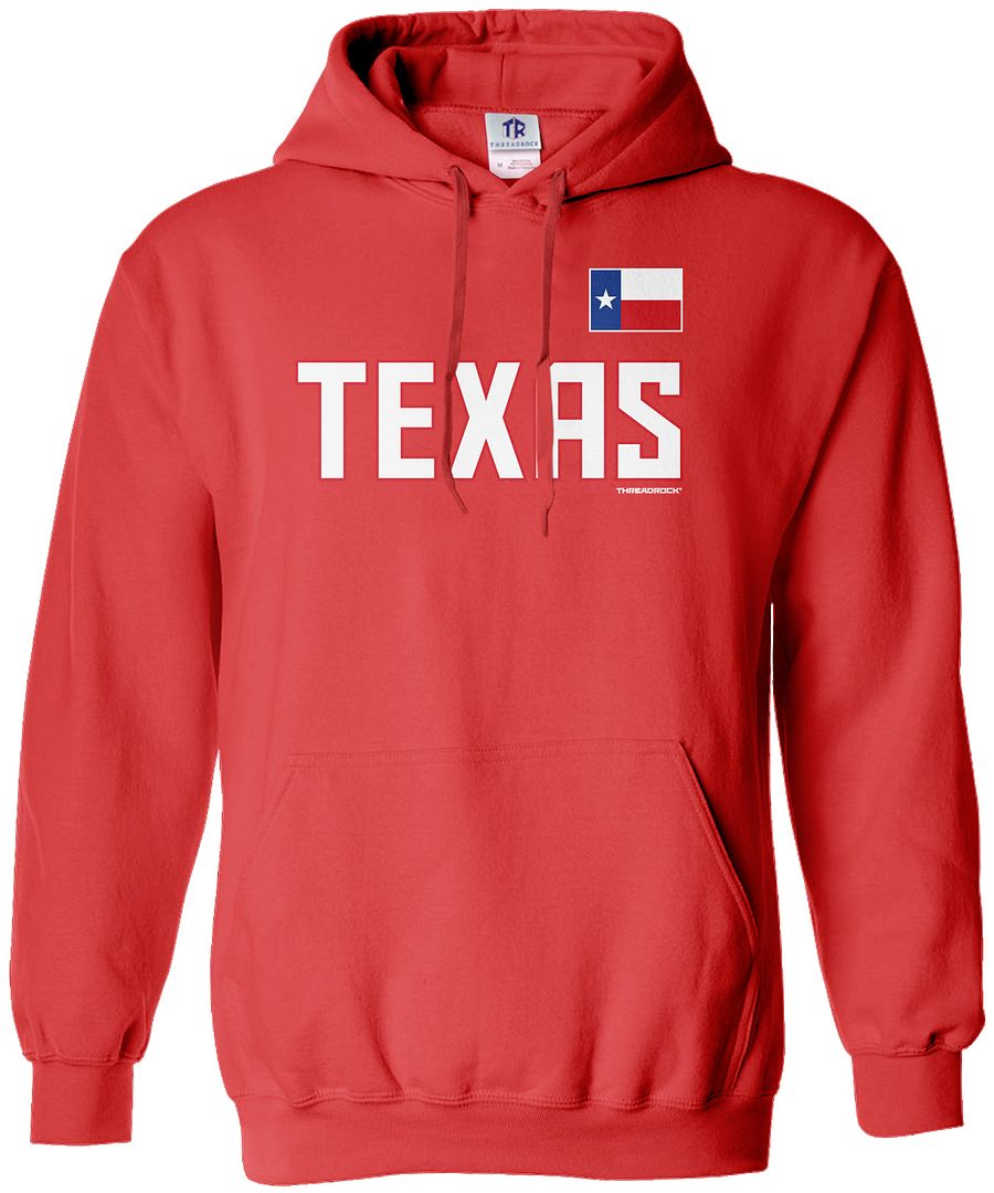 Threadrock Women's Team Texas Hoodie Sweatshirt America State Flag Sports - Picture 8 of 10
