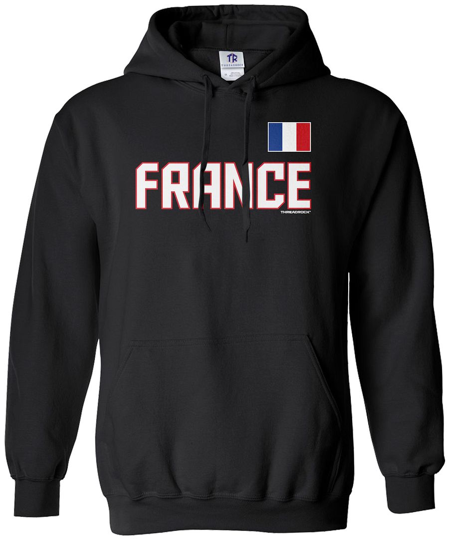 Threadrock Men's France National Team Hoodie Sweatshirt French Pride - Bild 2 von 8