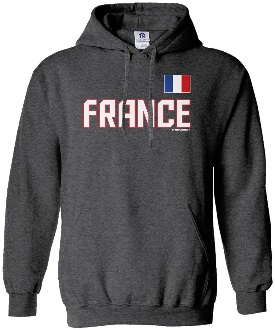 Threadrock Men's France National Team Hoodie Sweatshirt French Pride - Bild 3 von 8