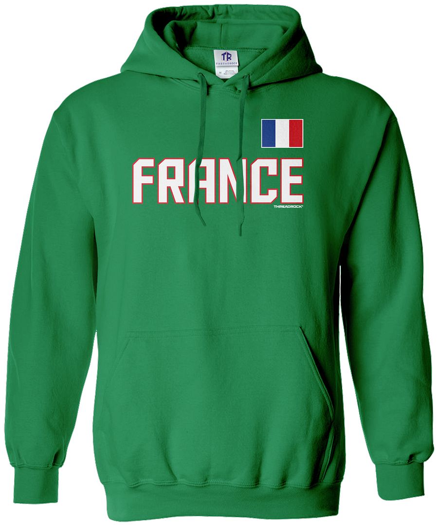 Threadrock Men's France National Team Hoodie Sweatshirt French Pride - Bild 4 von 8