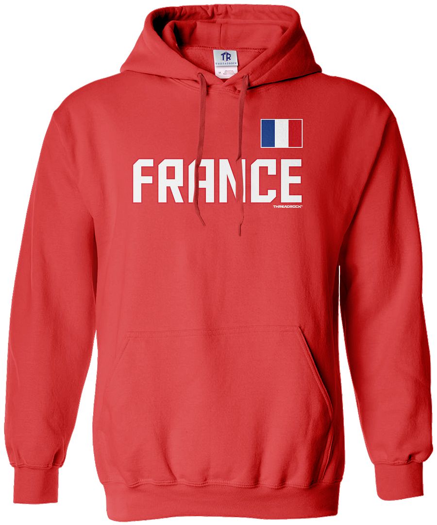 Threadrock Men's France National Team Hoodie Sweatshirt French Pride - Bild 6 von 8