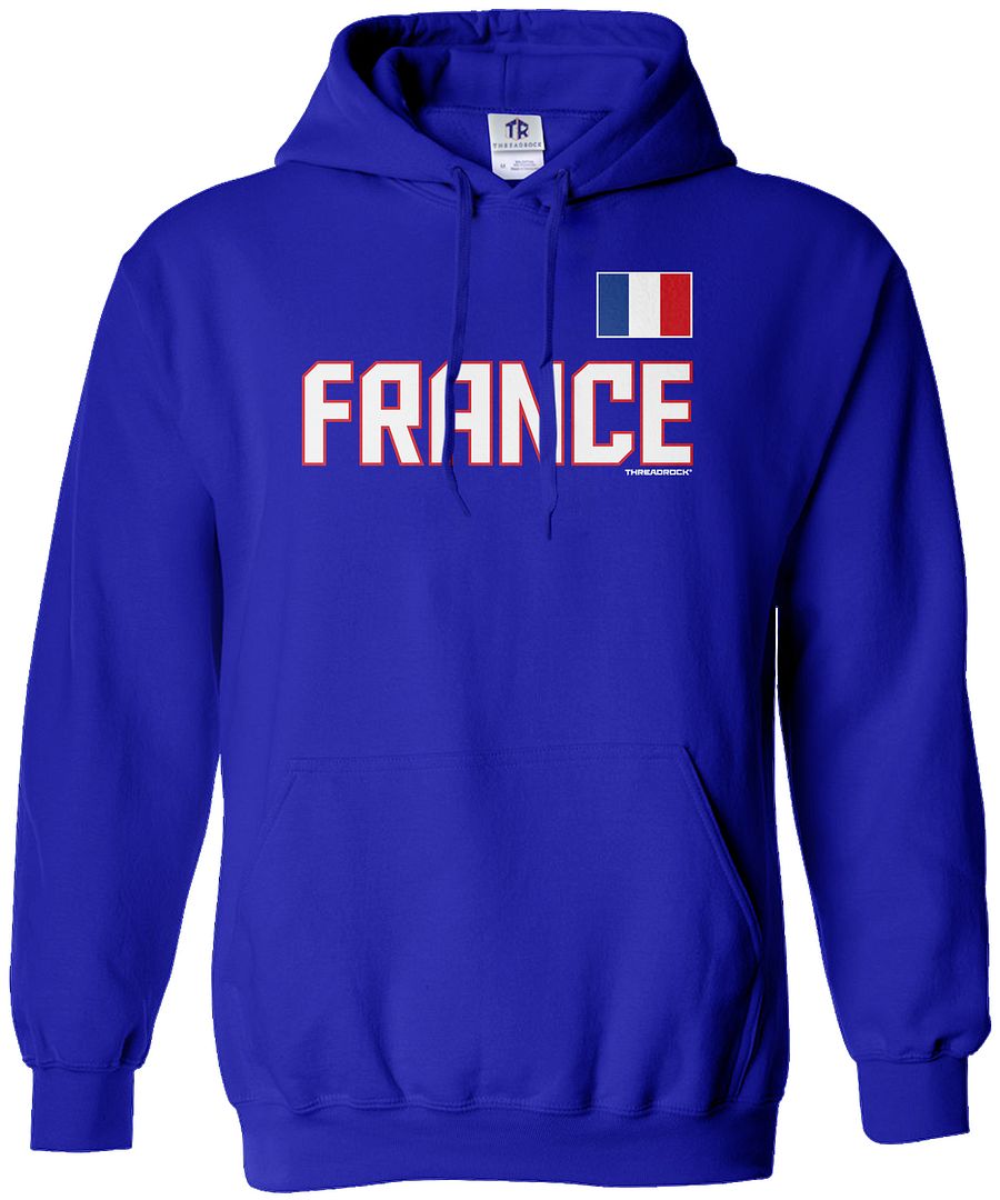 Threadrock Men's France National Team Hoodie Sweatshirt French Pride - Bild 7 von 8