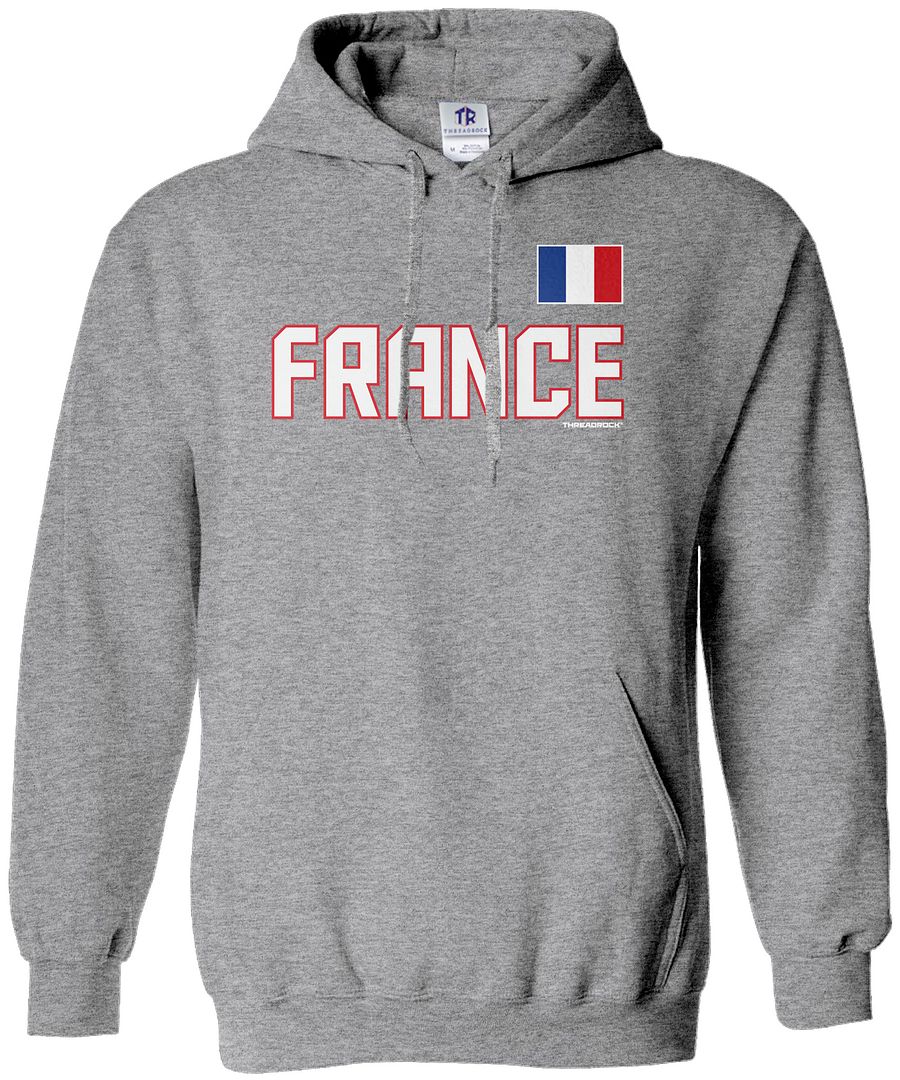 Threadrock Men's France National Team Hoodie Sweatshirt French Pride - Bild 8 von 8