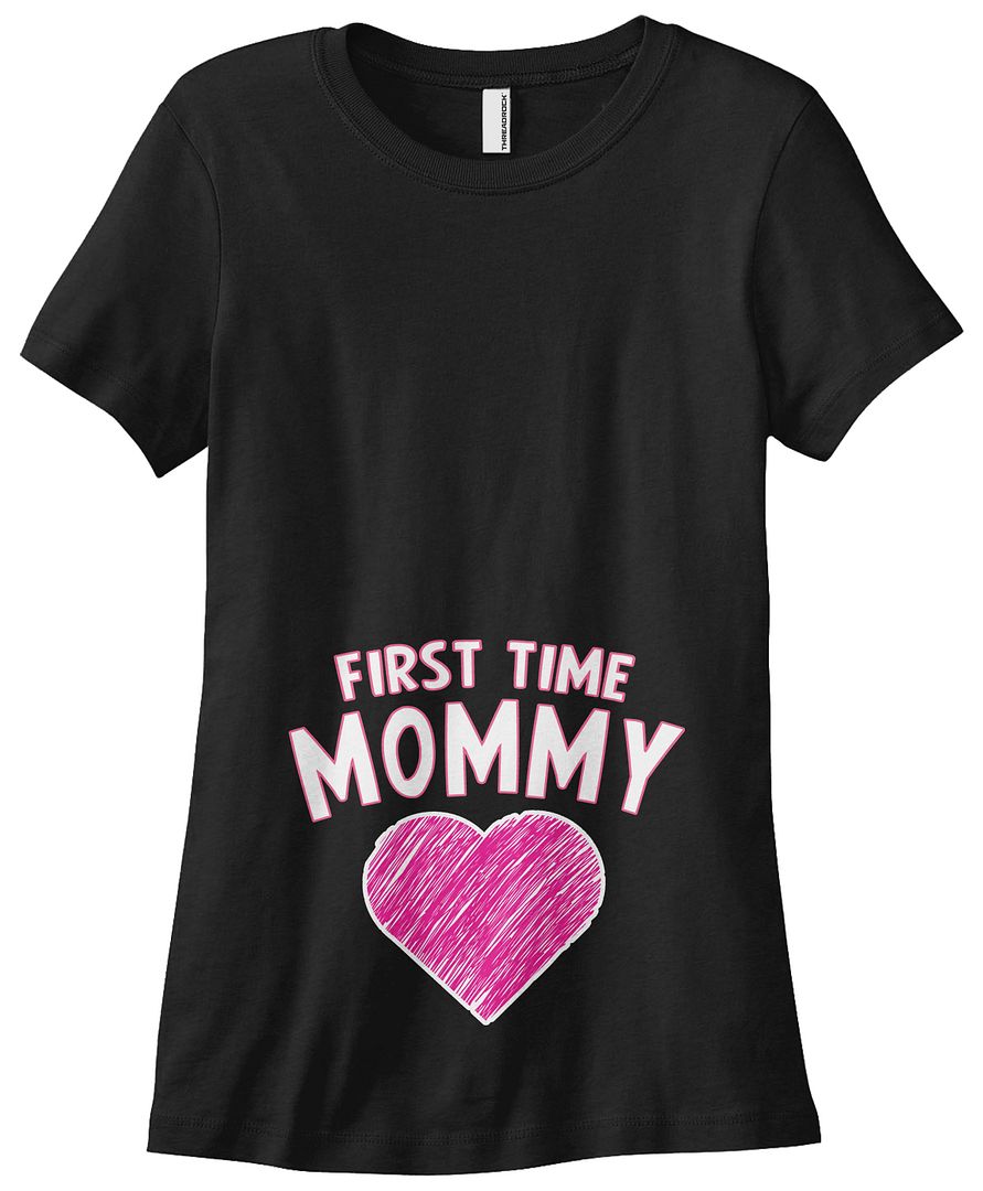 Threadrock Women's First Time Mommy T-shirt gift expecting mom