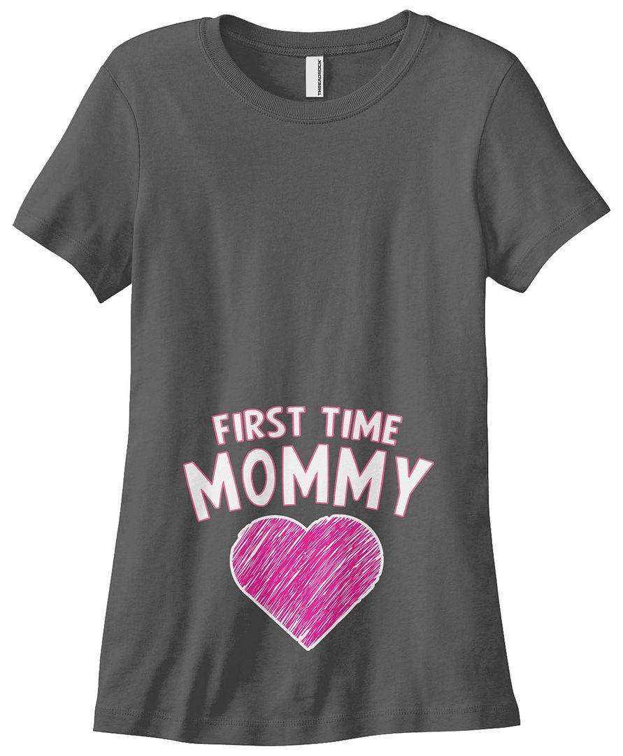 Threadrock Women's First Time Mommy T-shirt gift expecting mom