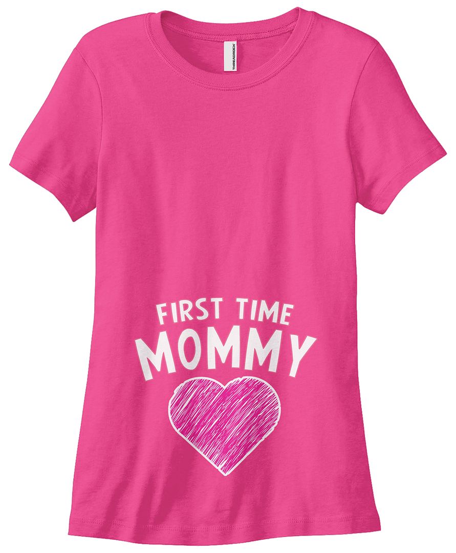 Threadrock Women's First Time Mommy T-shirt gift expecting mom