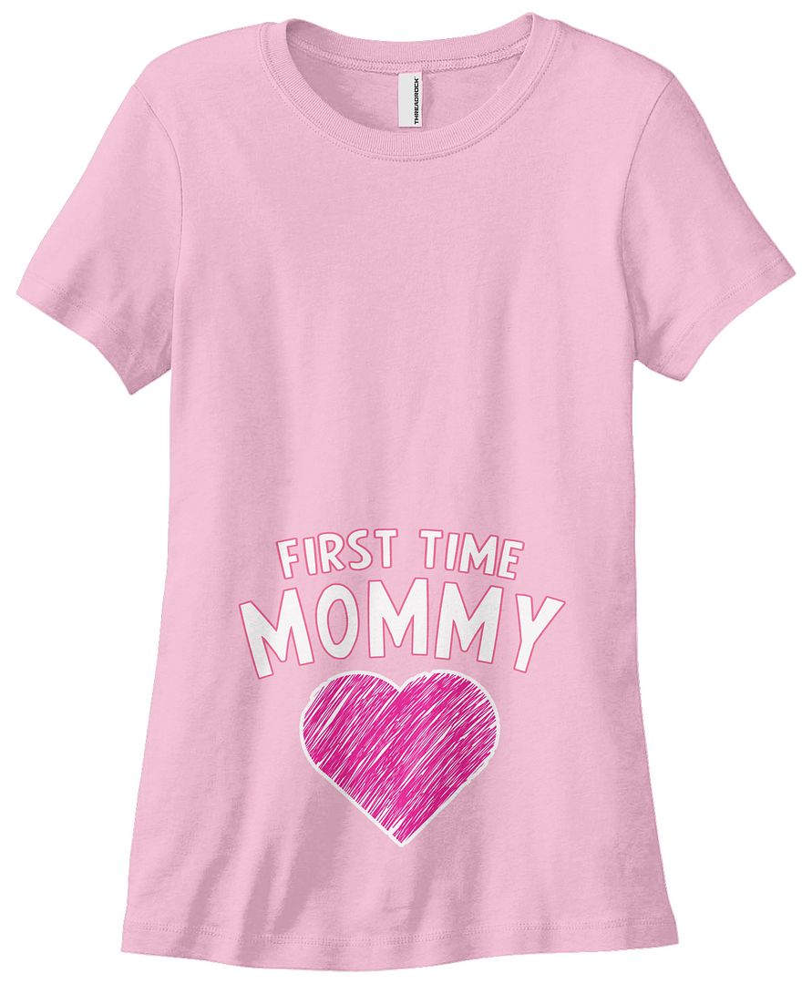 Threadrock Women's First Time Mommy T-shirt gift expecting mom