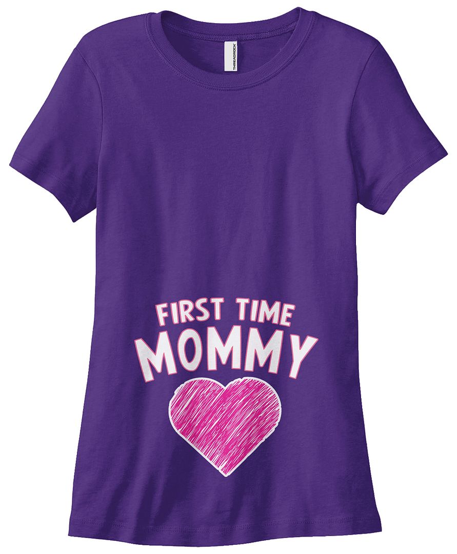 Threadrock Women's First Time Mommy T-shirt gift expecting mom