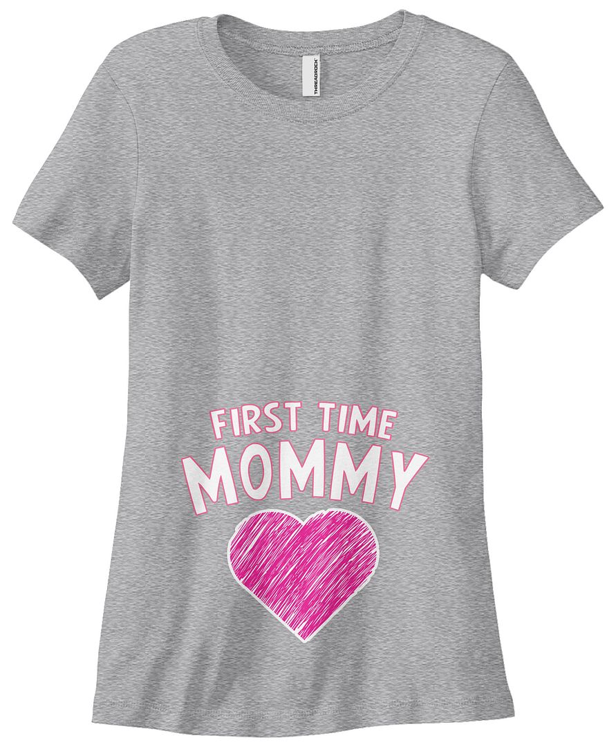 Threadrock Women's First Time Mommy T-shirt gift expecting mom