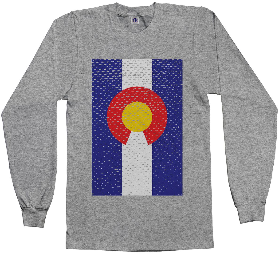 Threadrock Men's Colorado Flag Long Sleeve T-shirt state denver - Picture 8 of 8