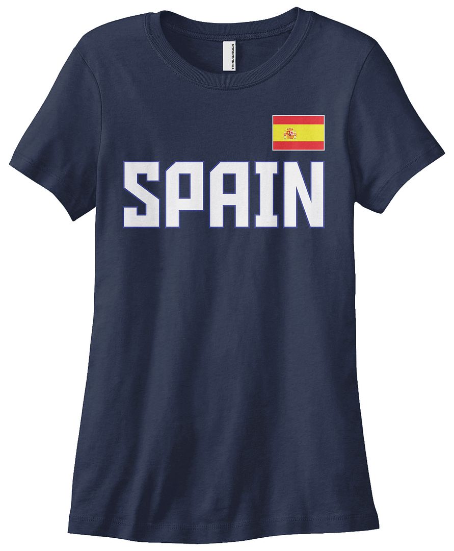 Threadrock Damen Spanien Nationalmannschaft T-Shirt Madrid Flagge - Bild 6 von 12