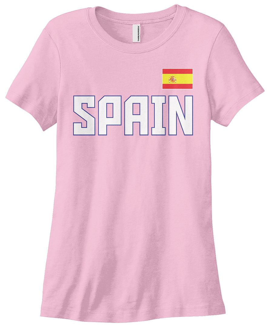 Threadrock Damen Spanien Nationalmannschaft T-Shirt Madrid Flagge - Bild 7 von 12