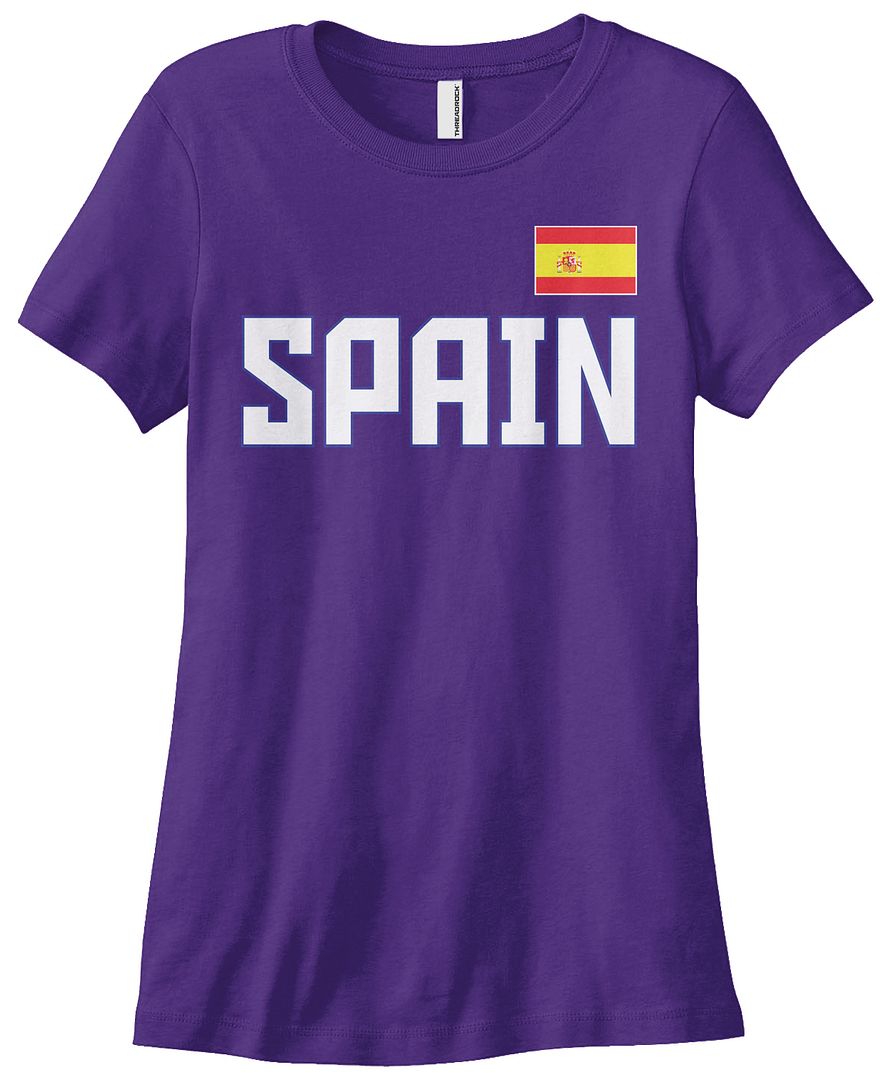 Threadrock Damen Spanien Nationalmannschaft T-Shirt Madrid Flagge - Bild 8 von 12