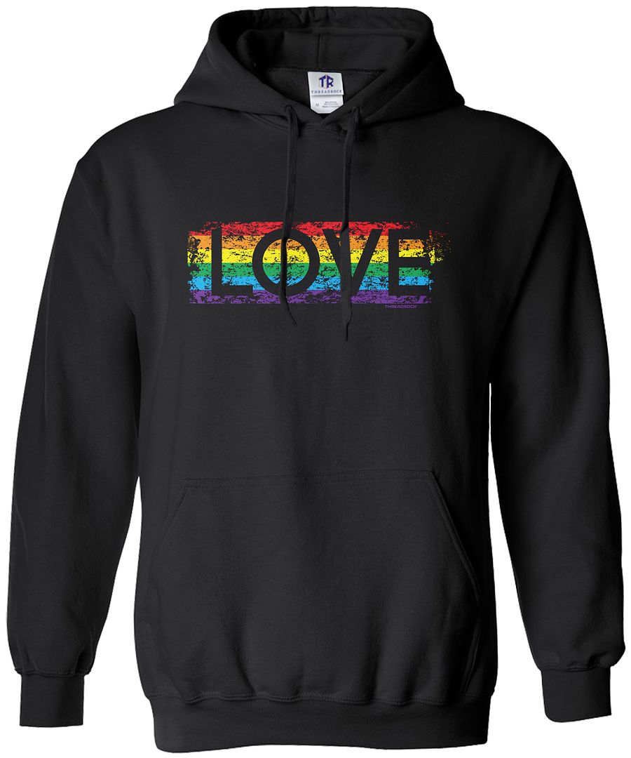 Threadrock Men's Pride T-shirt Gay Lesbian Rainbow LGBT Love 