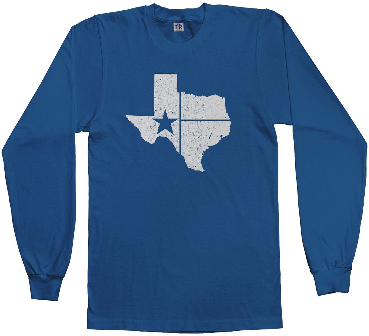 Threadrock Men's Texas State Flag Long Sleeve T-shirt Texan Lone Star - Picture 7 of 8