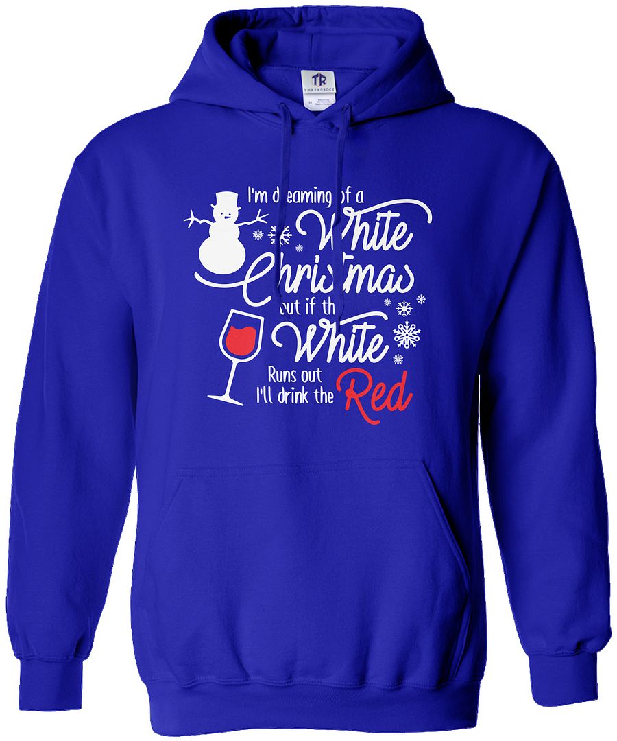 Threadrock Women's Christmas Wine Drinking Hoodie Sweatshirt Funny Gift - Picture 7 of 8