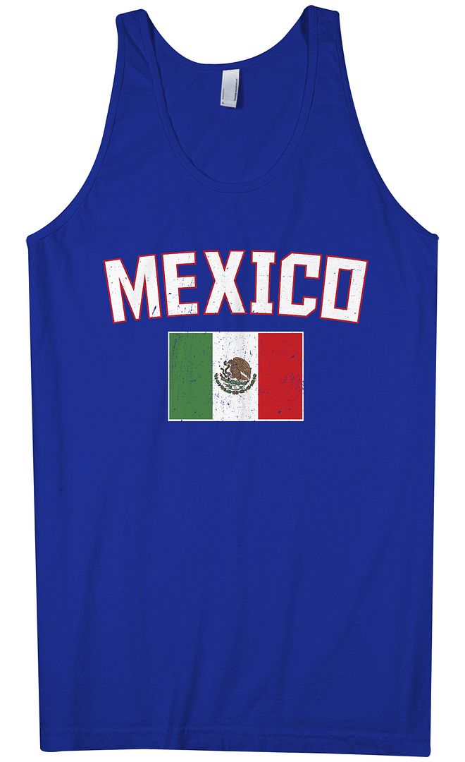 Camiseta sin mangas Threadrock para hombre bandera de México de la selección nacional mexicana - Imagen 7 de 7