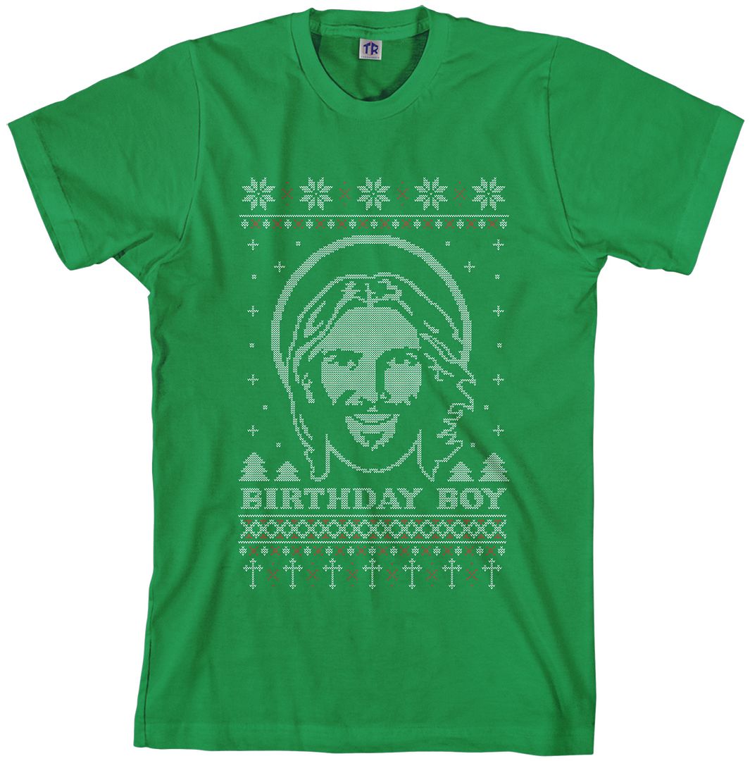 Threadrock Herren T-Shirt Geburtstag Junge Jesus Ugly Christmas Pullover - Bild 4 von 5