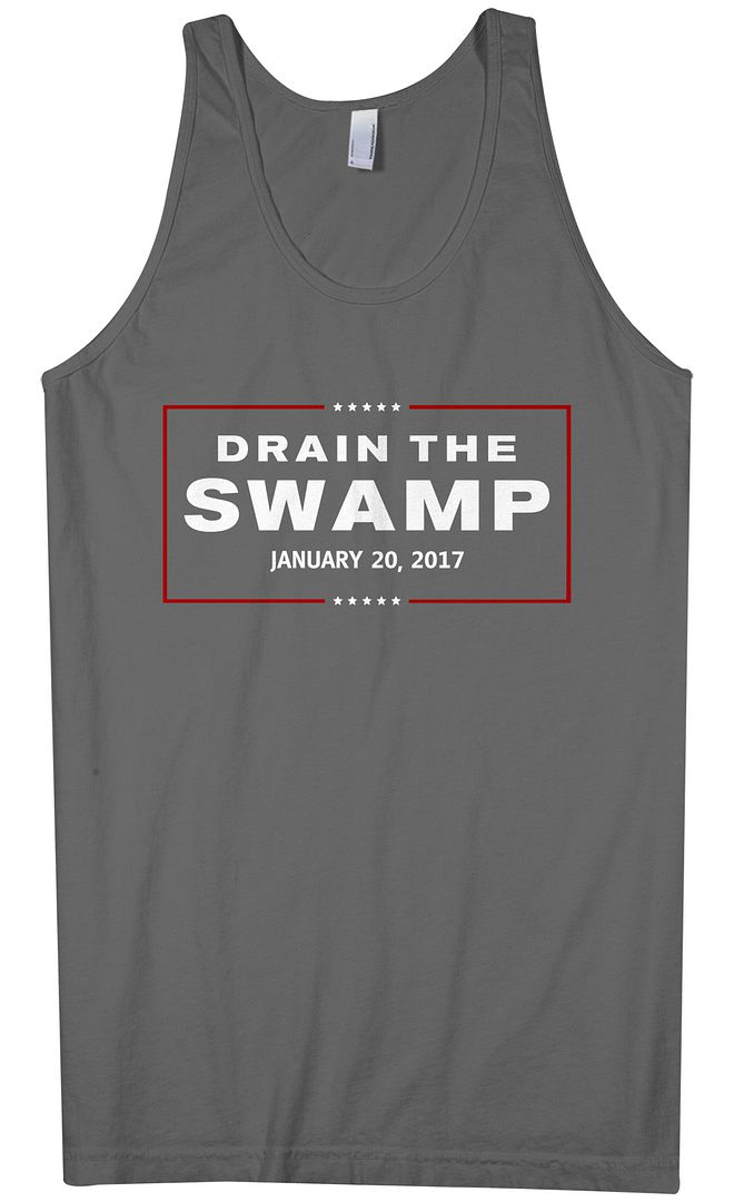 Camiseta sin mangas para hombre Threadrock Drain the Swamp Trump inauguración - Imagen 3 de 5