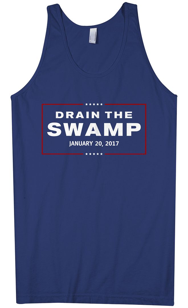 Camiseta sin mangas para hombre Threadrock Drain the Swamp Trump inauguración - Imagen 4 de 5
