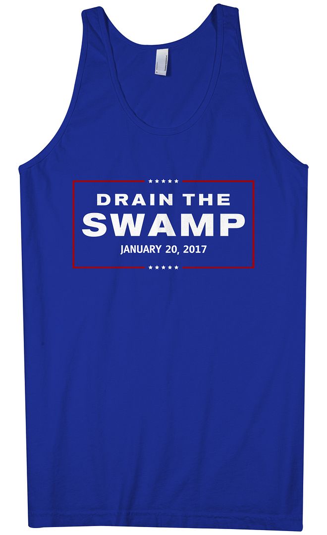 Camiseta sin mangas para hombre Threadrock Drain the Swamp Trump inauguración - Imagen 5 de 5