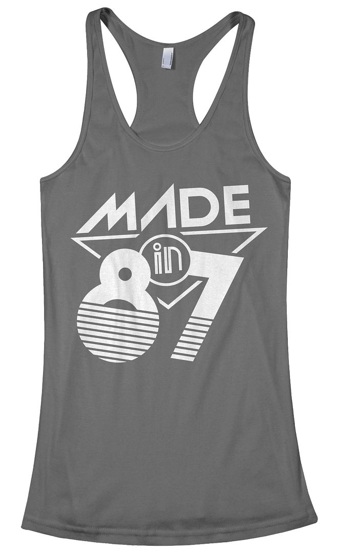 Made in 1987 Women's Racerback Tank Top 30th Birthday Party Gift 87 - Picture 3 of 11