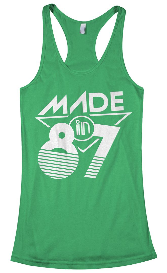 Made in 1987 Women's Racerback Tank Top 30th Birthday Party Gift 87 - Picture 5 of 11