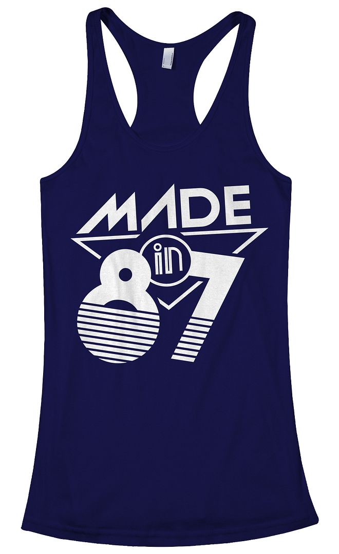 Made in 1987 Women's Racerback Tank Top 30th Birthday Party Gift 87 - Picture 6 of 11