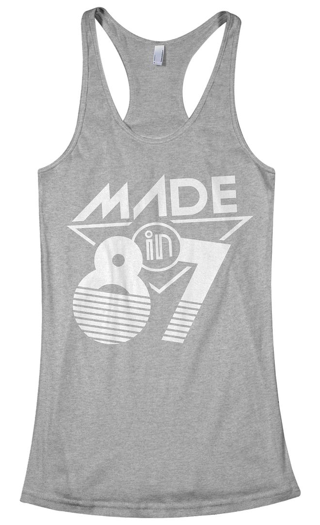 Made in 1987 Women's Racerback Tank Top 30th Birthday Party Gift 87 - Picture 10 of 11