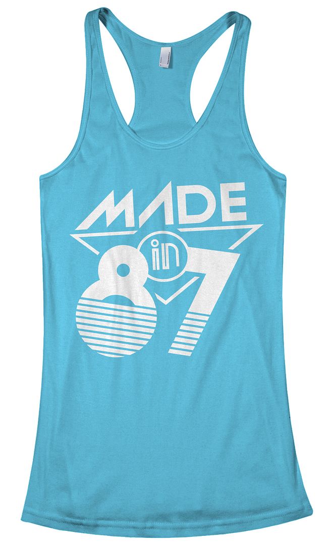 Made in 1987 Women's Racerback Tank Top 30th Birthday Party Gift 87 - Picture 11 of 11