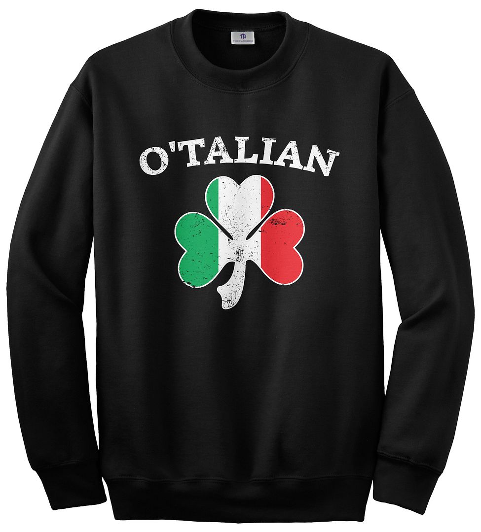 Sudadera Unisex O'Talian Italiano Irlandés Trébol Irlandés Bandera de Italia - Imagen 2 de 6