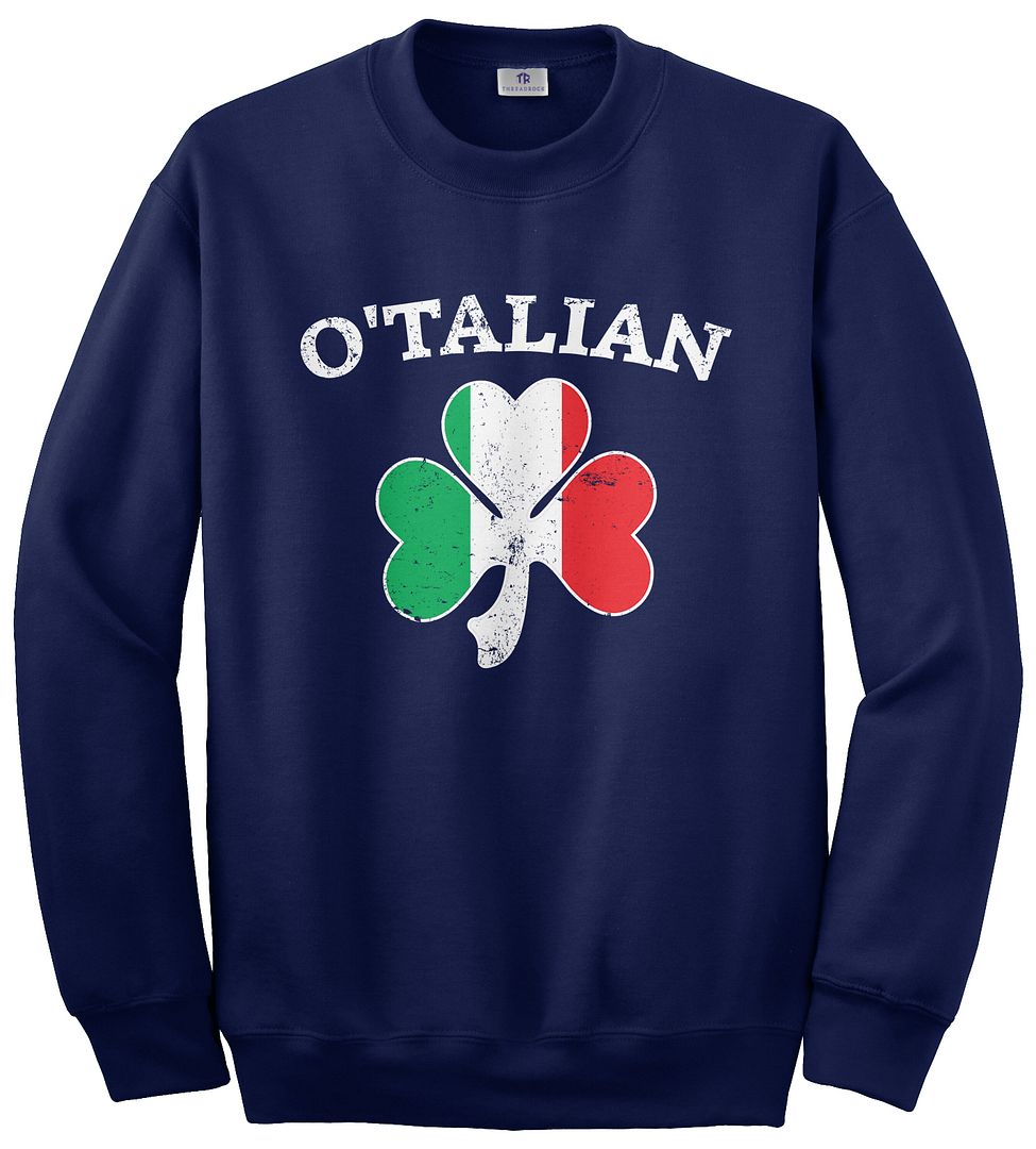 Sudadera Unisex O'Talian Italiano Irlandés Trébol Irlandés Bandera de Italia - Imagen 4 de 6