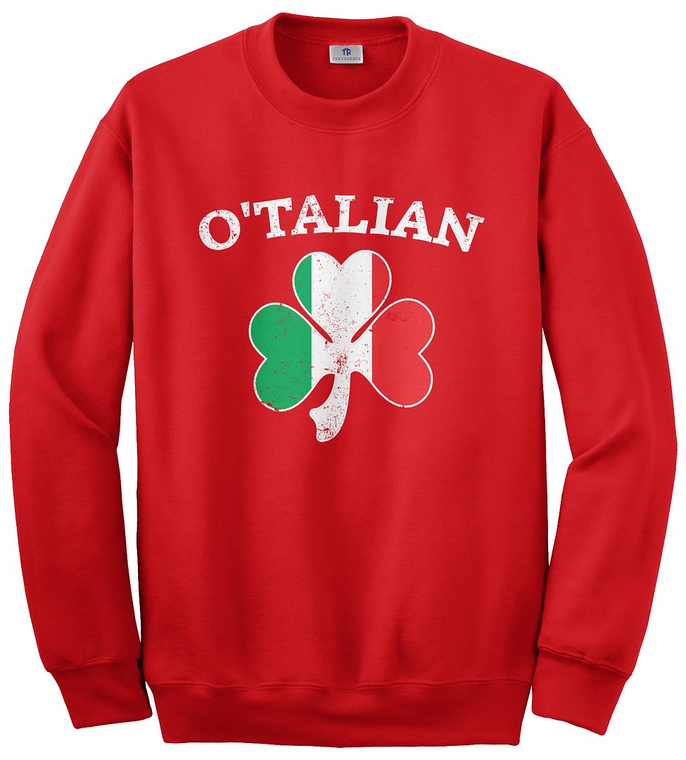Sudadera Unisex O'Talian Italiano Irlandés Trébol Irlandés Bandera de Italia - Imagen 5 de 6