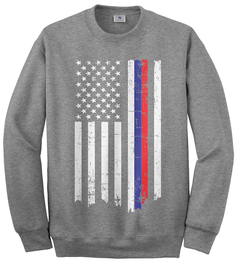 Sudadera Unisex Bandera Rusa Americana Medio Orgullo Ruso de EE. UU. - Imagen 5 de 5