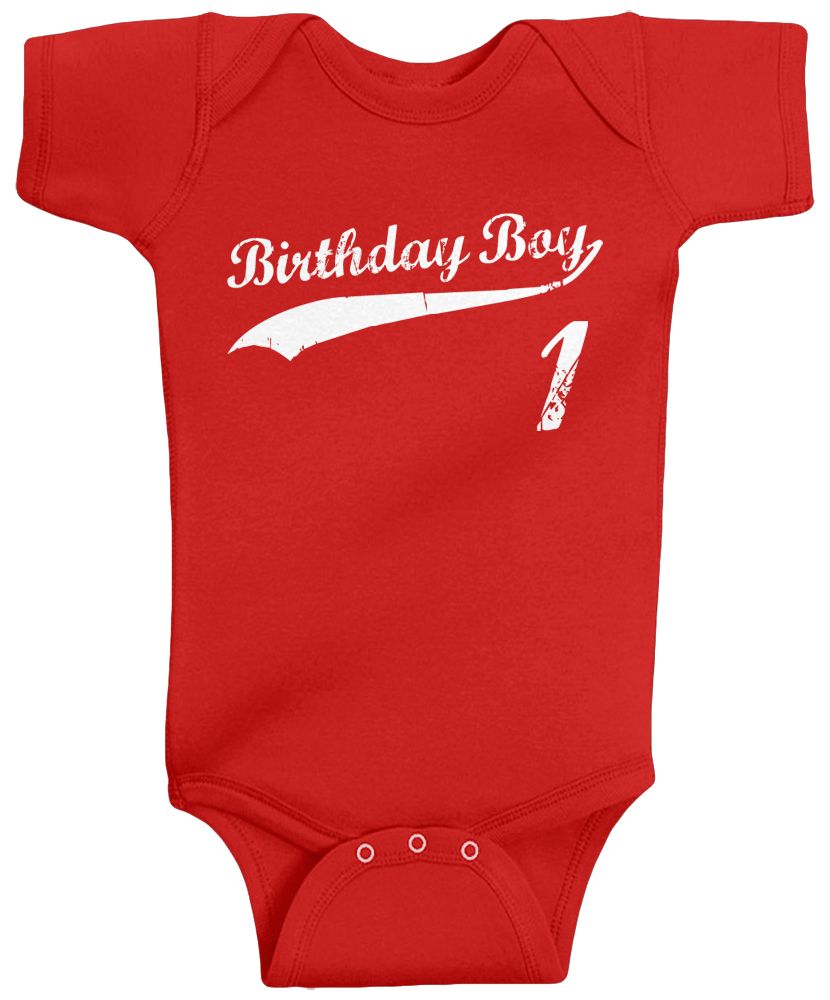 Threadrock Baby Birthday Boy 1 year old Infant Bodysuit happy 1st one - Picture 8 of 11