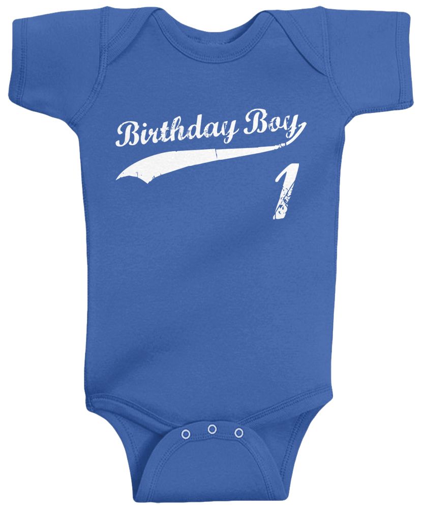 Threadrock Baby Birthday Boy 1 year old Infant Bodysuit happy 1st one - Picture 9 of 11