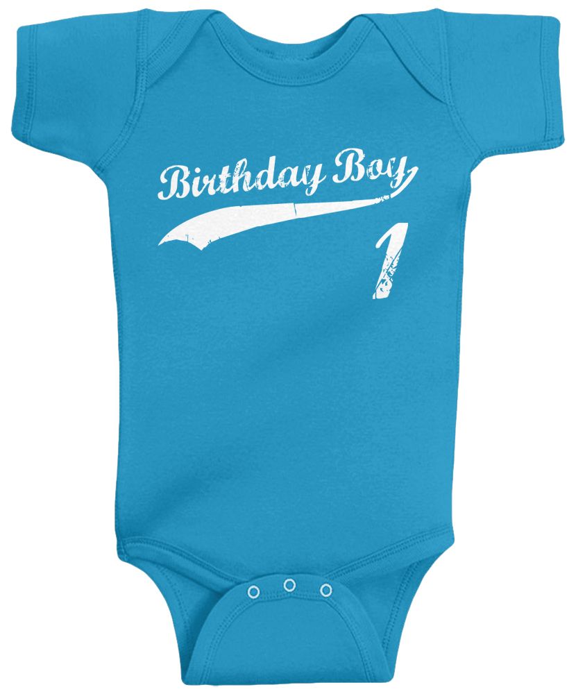 Threadrock Baby Birthday Boy 1 year old Infant Bodysuit happy 1st one - Picture 11 of 11