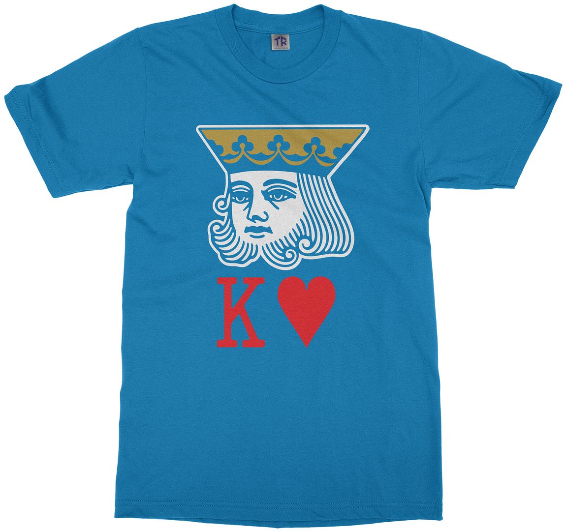King Of Hearts T-Shirt Jeunesse Mignon Cadeau Saint Valentin Cartes dAmour ventes exceptionnelles