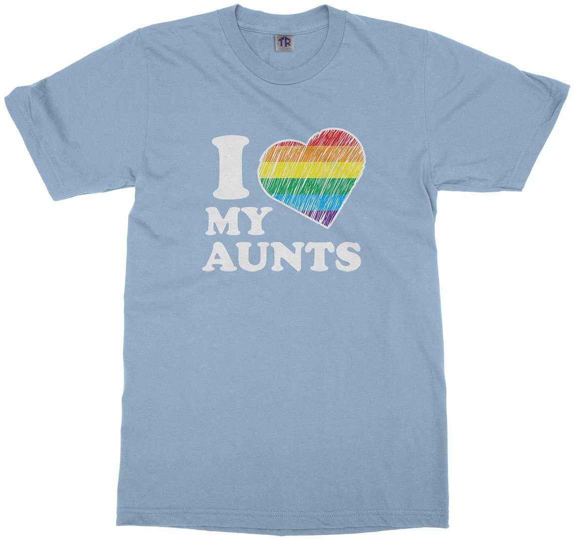 I Love My Aunts Youth T-Shirt vendre Niece Nephew Rainbow Heart Gay Pride