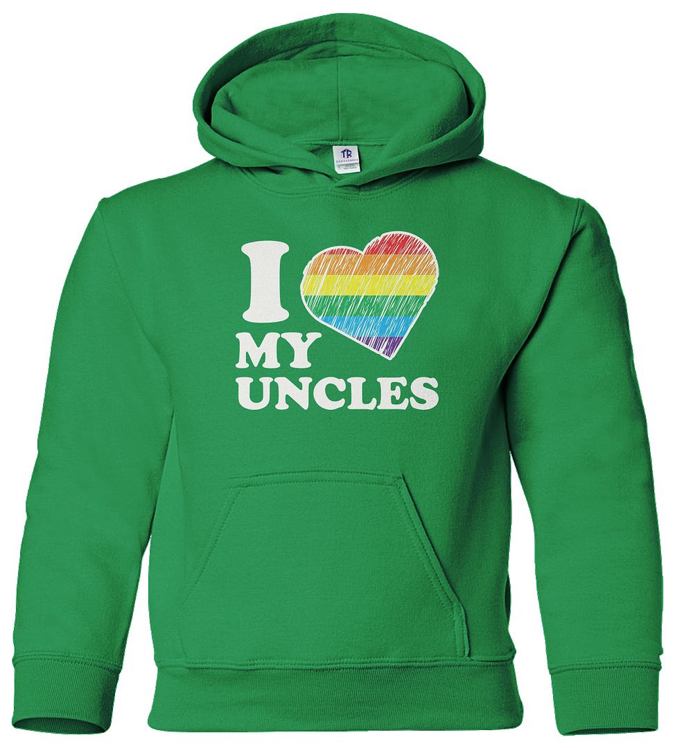 I Love My Uncles Youth Hoodie Sweatshirt Niece Nephew Rainbow offres Gay Pride