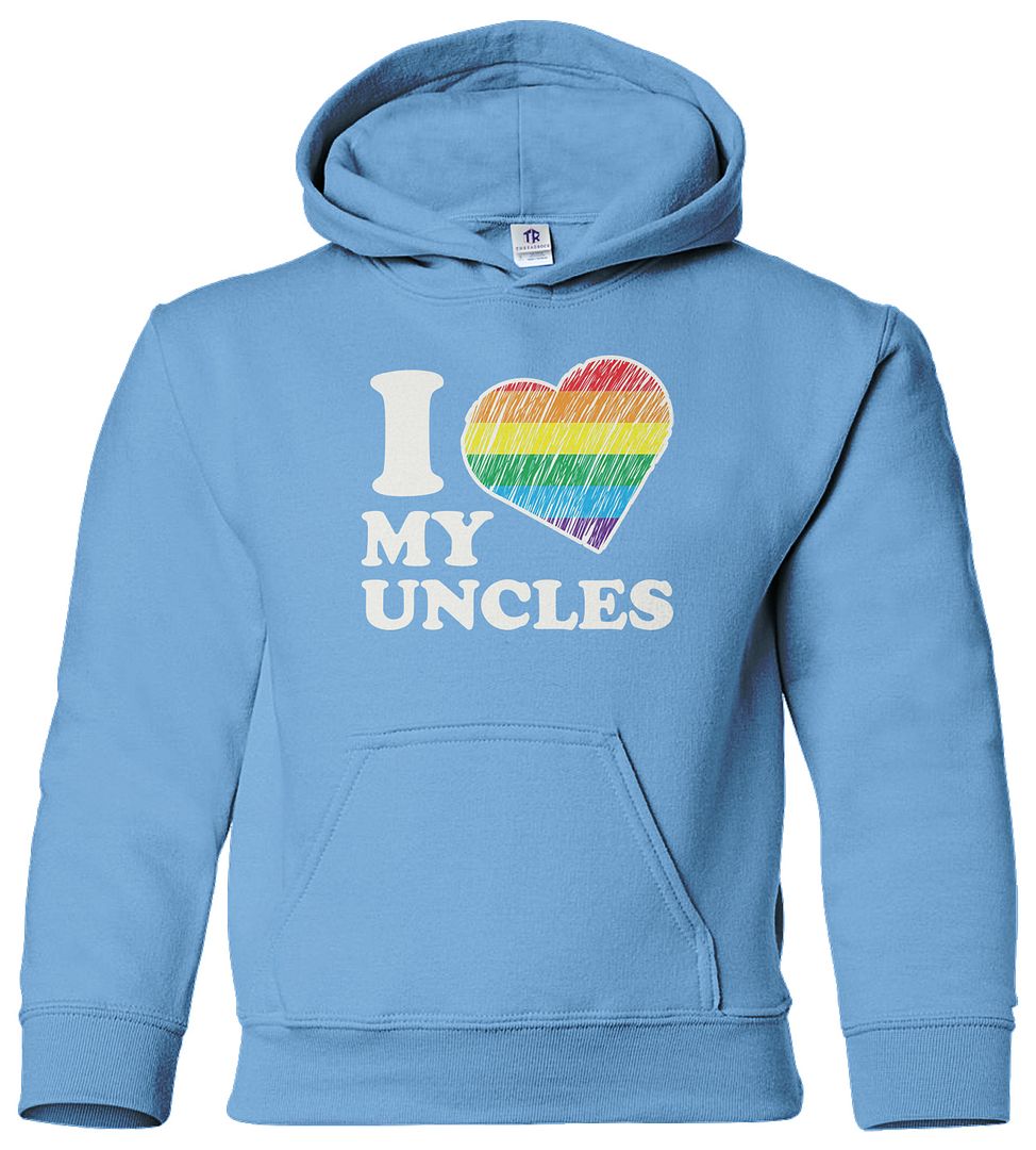 I Love My Uncles Youth Hoodie Sweatshirt Niece Nephew Rainbow offres Gay Pride