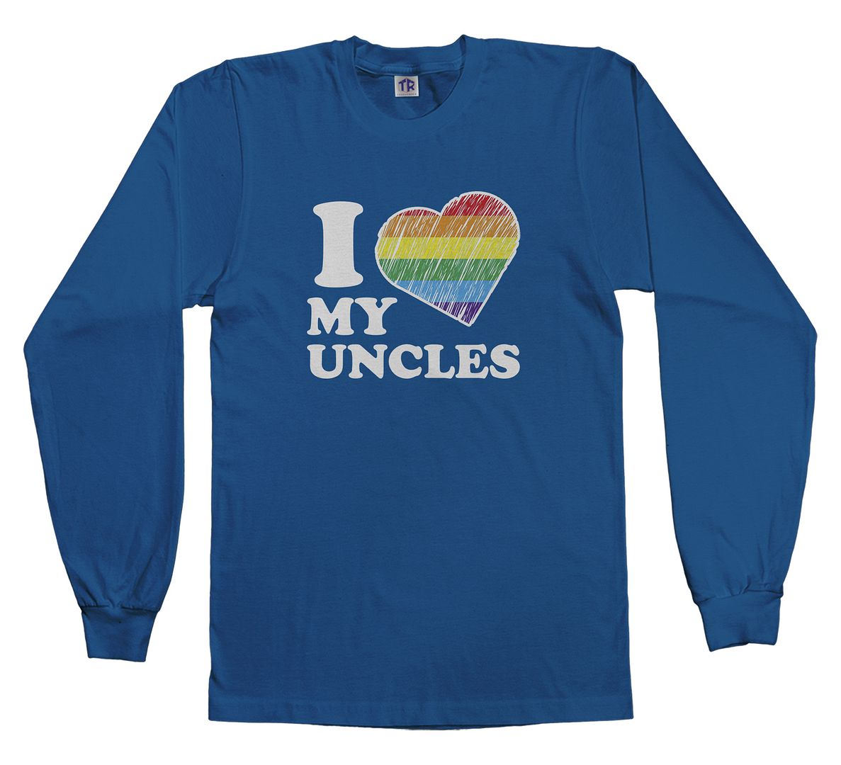 I Love My Uncles Youth Long Sleeve T-Shirt Niece Nephew Rainbow Gay Pride - Picture 6 of 7