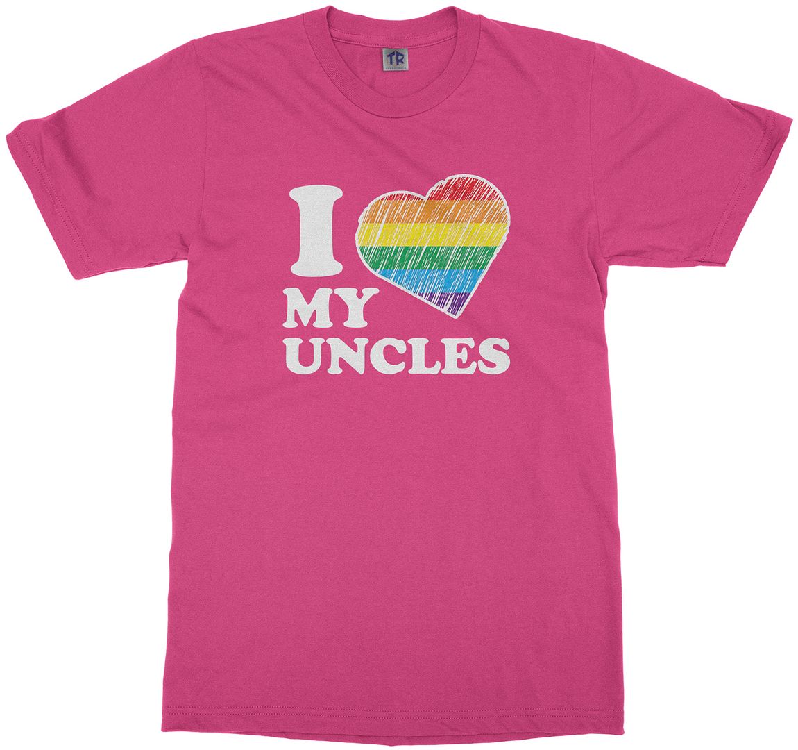 2024 I Love My Uncles Youth T-Shirt Niece Nephew Rainbow Gay Pride