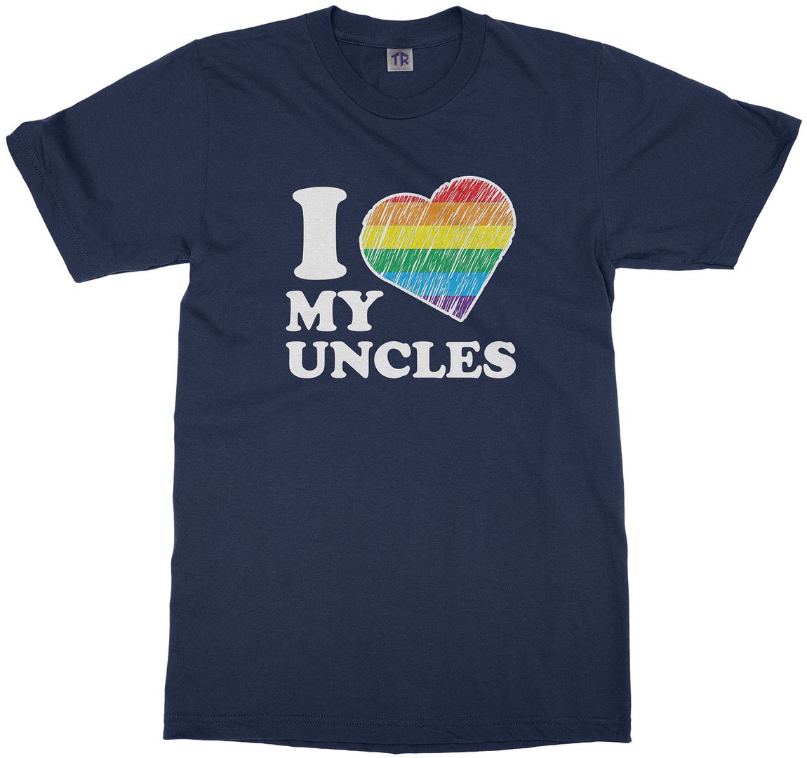 2024 I Love My Uncles Youth T-Shirt Niece Nephew Rainbow Gay Pride