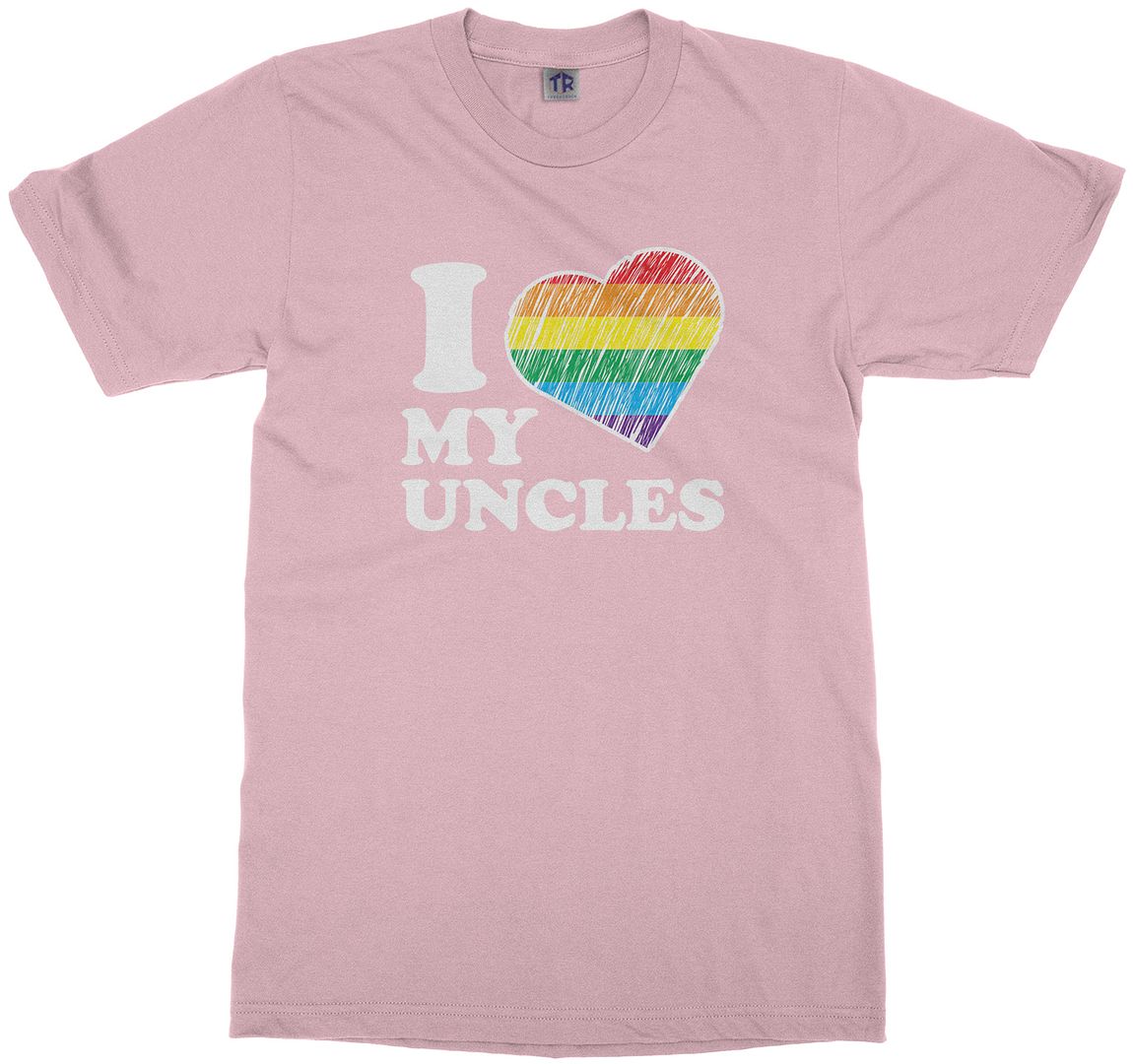 I Love My Uncles Youth T-Shirt Niece Nephew Rainbow tendance Gay Pride