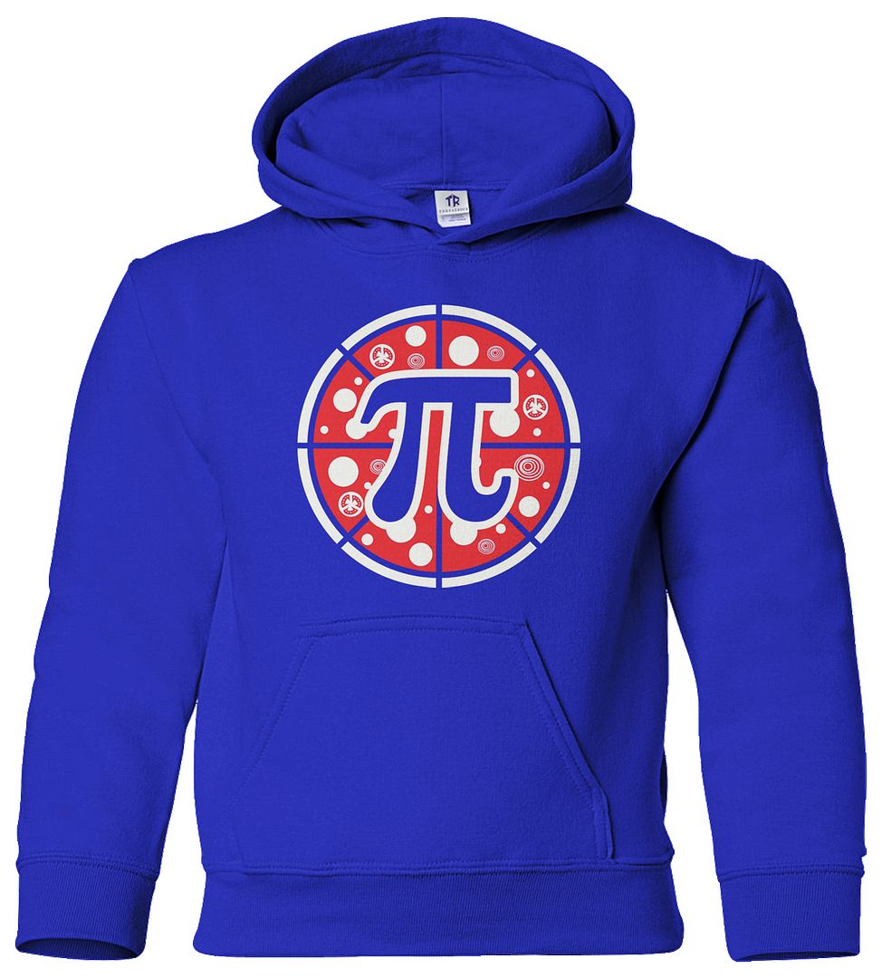 Pizza Pi Youth Hoodie Sweatshirt Cute Funny Math Symbol Nerd Pie Gift - Picture 8 of 9